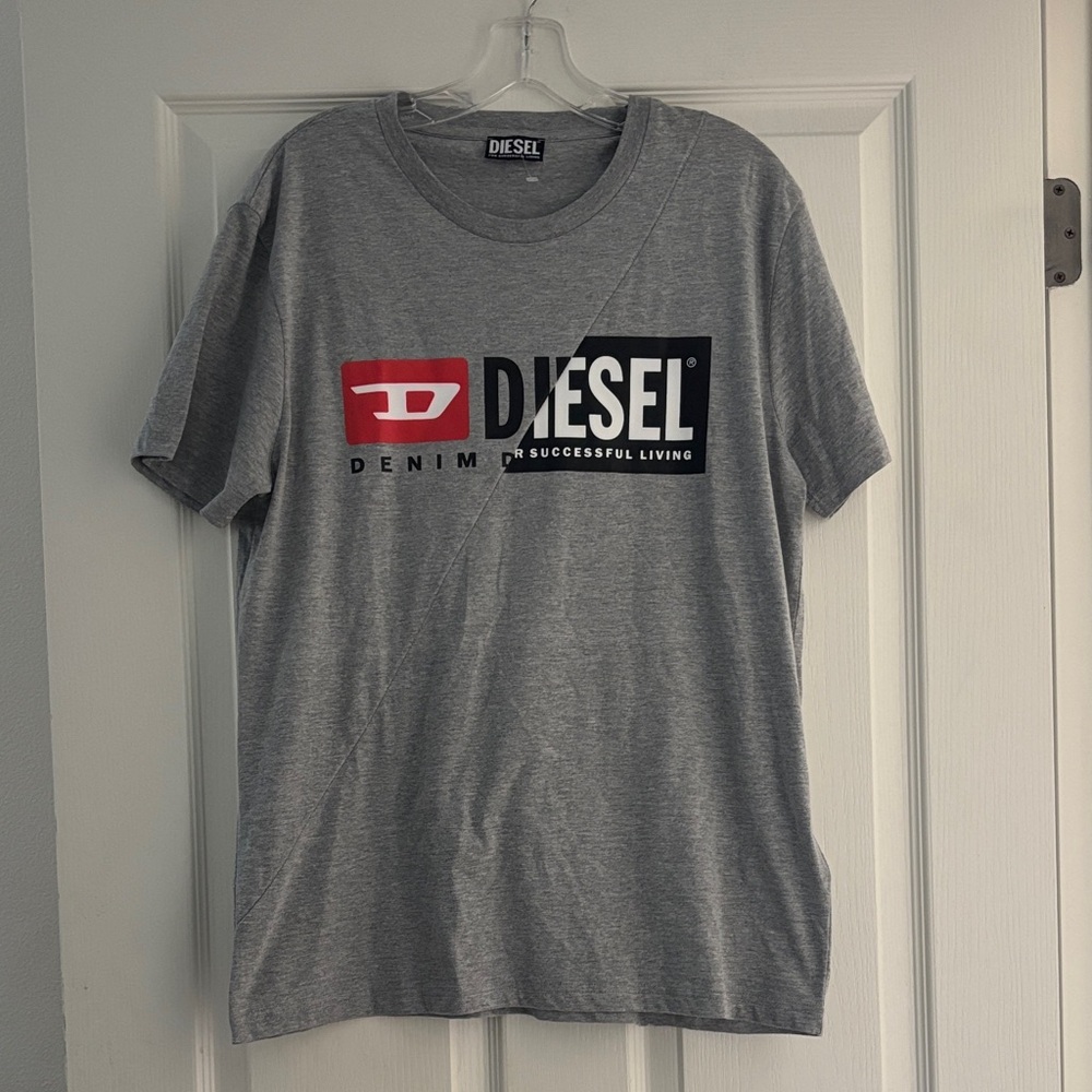 NWT DIESEL T-Diego-Cuty Men’s Crew Neck Classic Logo T-Shirt Sz L